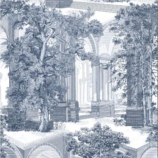 tapeta monochrom drevo oblucky modra biela obyvacka vlies rytec umyvatelna stlpova drevina elegantna....jpg